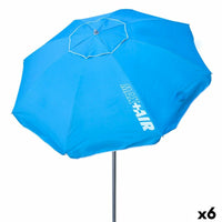 Parasol Aktive UV50 Ø 200 cm Bleu Polyester Aluminium 200 x 198,5 x 200 cm (6 Unités)