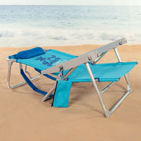 Chaise de Plage Aktive Pliable Bleu 53 x 80 x 58 cm (2 Unités)