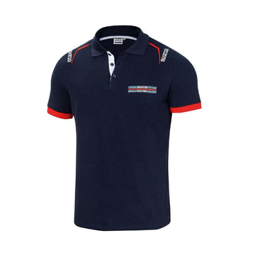 Polo à manches courtes homme Sparco Martini Racing Blue marine (Taille M)