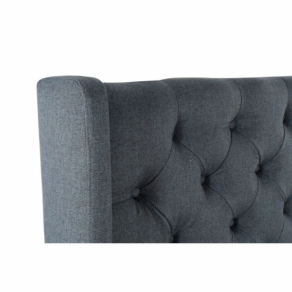 Tête de lit DKD Home Decor Bleu Polyester Bois MDF (198 x 20 x 170 cm)