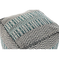 Coussin DKD Home Decor De Sol Rayures Bleu Polyester Coton Blanc Vert Boho (50 x 50 x 50 cm)