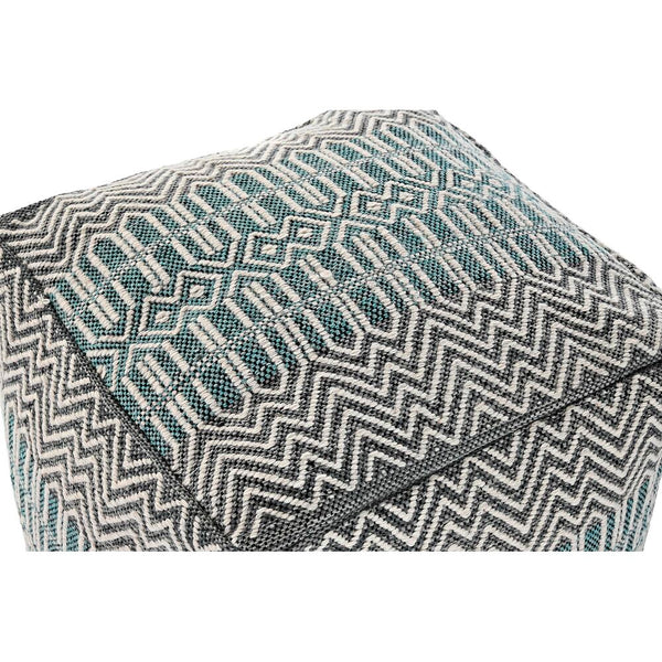 Coussin DKD Home Decor De Sol Rayures Bleu Polyester Coton Blanc Vert Boho (50 x 50 x 50 cm)