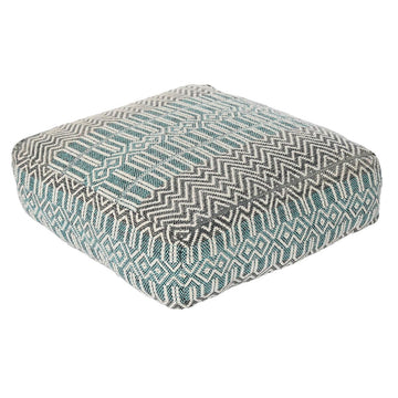 Coussin DKD Home Decor De Sol Rayures Bleu Polyester Coton Menthe Aluminium Blanc Vert (60 x 60 x 25 cm)