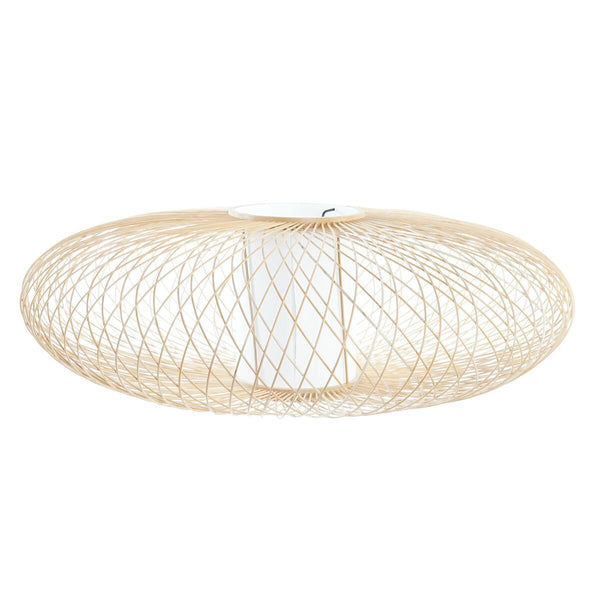 Écran de lampe DKD Home Decor Polyester Bambou (62 x 62 x 20 cm)