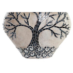 Vase DKD Home Decor Arbre Verre Noir Beige Terre cuite (30 x 15 x 33,5 cm)