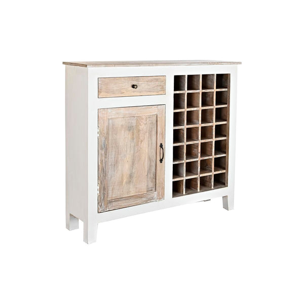 Range Bouteilles DKD Home Decor Naturel Blanc Bois de manguier (111 x 30 x 102 cm)