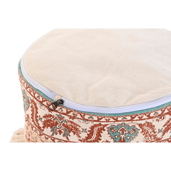 Coussin DKD Home Decor Rond De Sol Coton Arabe Frange (45 x 45 x 35 cm)