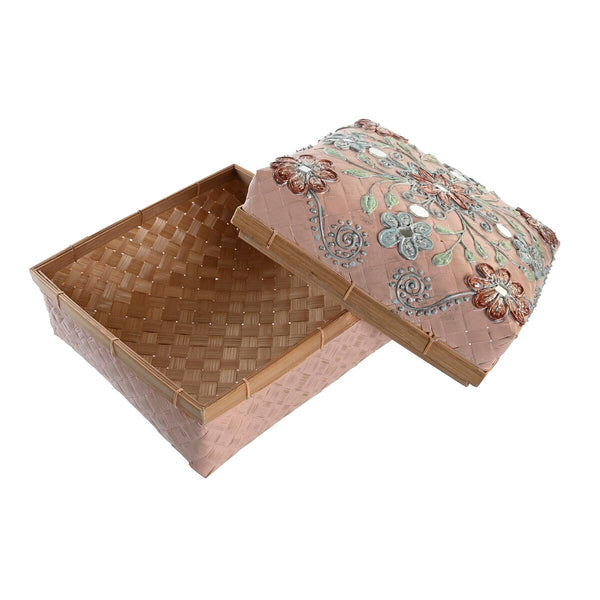 Set de basket DKD Home Decor Bambou Boho (29 x 29 x 22 cm)