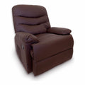 Fauteuil de Relaxation Massant Astan Hogar Manuel Chocolat Cuir synthétoqie