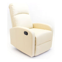 Fauteuil Inclinable Astan Hogar Relax Manuel Crème Cuir synthétoqie