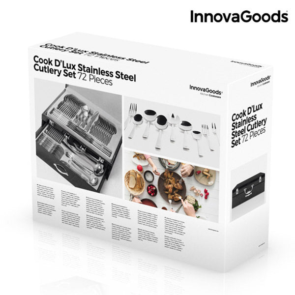 Couverts en Acier Inoxydable Cook D`Lux InnovaGoods 72 Pièces